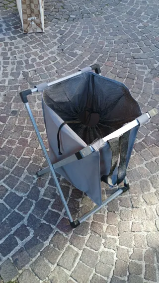 Cesto Lavanderia Pieghevole Grigio