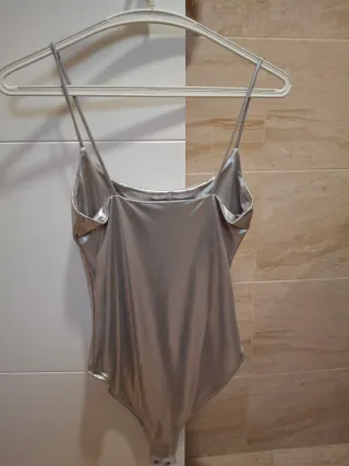Body tirantes fino plateado
