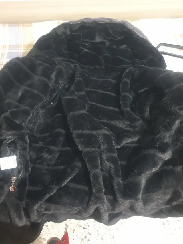 Abrigo reversible negro talla L