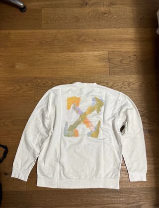 Felpa Off-White bianca con stampa