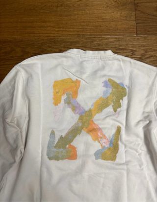 Felpa Off-White bianca con stampa