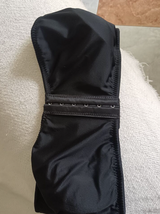 Sujetador Bandeau Shein Negro Acolchado