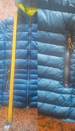 Piumino CMP blu e verde con cappuccio