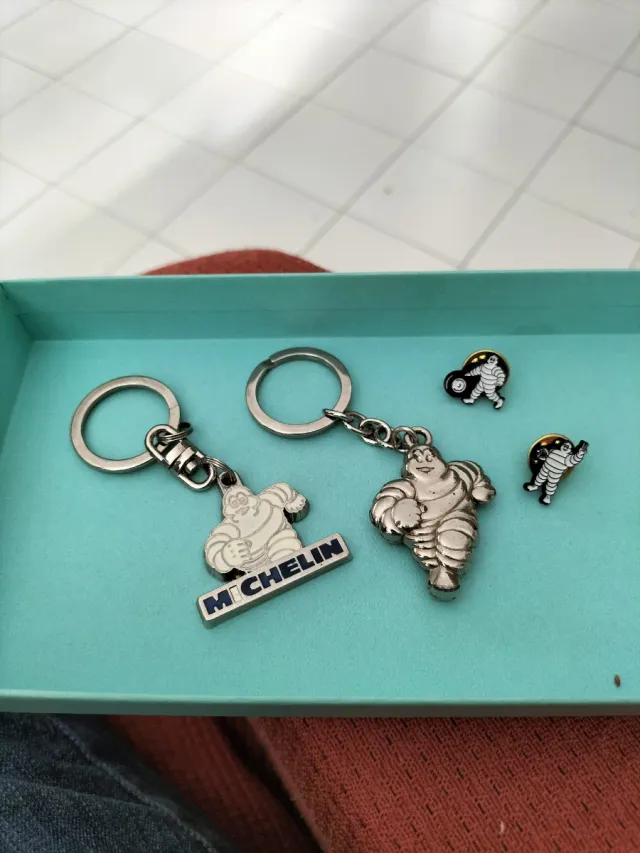 Lote Michelin: 2 Llaveros y 2 Pins