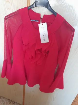 Blusa elegante Pascal  rossa