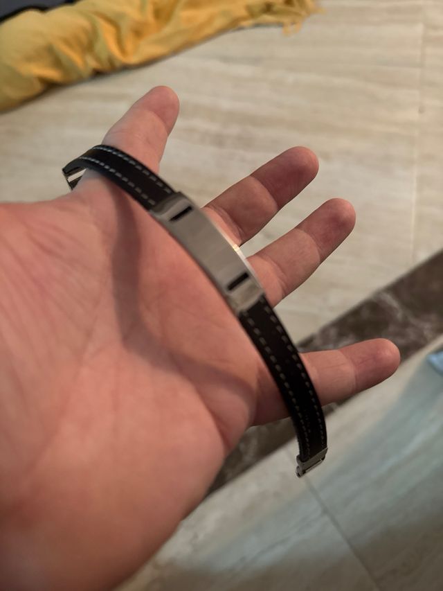 Pulsera Cuero Trenzado Calavera Acero