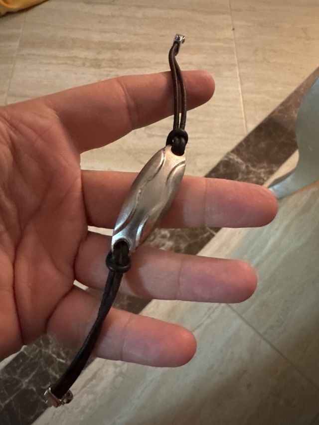 Pulsera Cuero Trenzado Calavera Acero