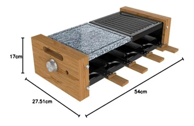 Raclette Cecotec Cheese&grill 8400 Wood