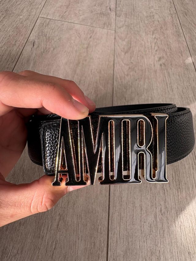 Cintura AMIRI Nero Fibbia Dorata