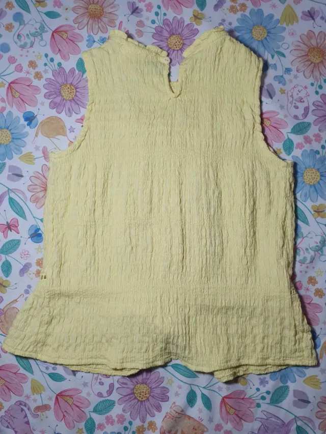 Camisa Zara niña amarilla bordada