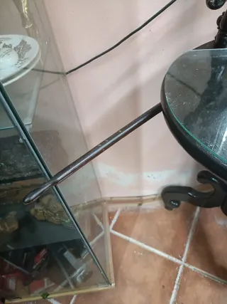 Palanganero de madera y porcelana