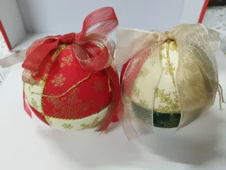 Bolas Navideñas Grandes Tela Adorno