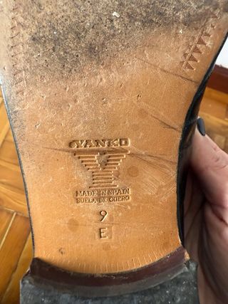 Mocasines Yanko piel negra vintage