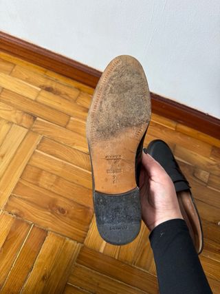 Mocasines Yanko piel negra vintage