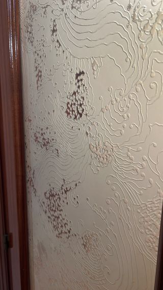 Puertas de madera con cristal x2