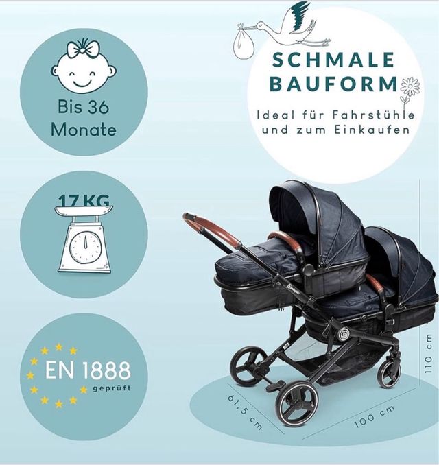 Cochecito gemelar babyGo Twiner