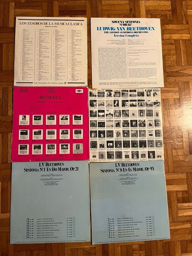 Lote 6 Vinilos Clásica Beethoven