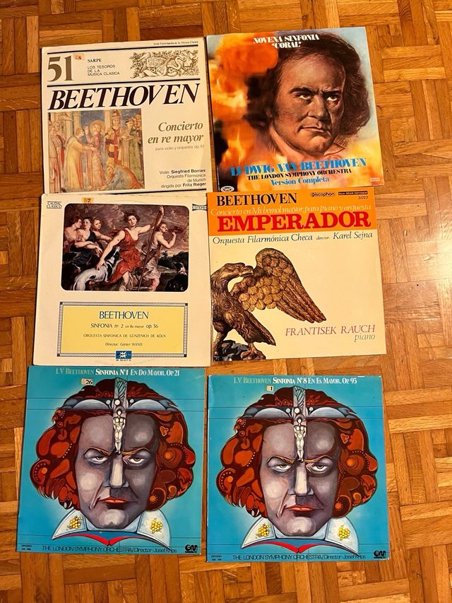 Lote 6 Vinilos Clásica Beethoven