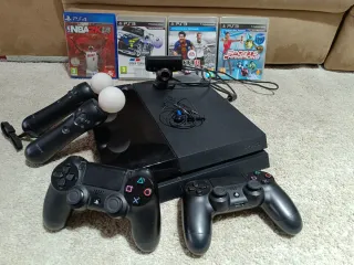 PS4 Negra + 2 Mandos + Cámara + Motion Controllers
