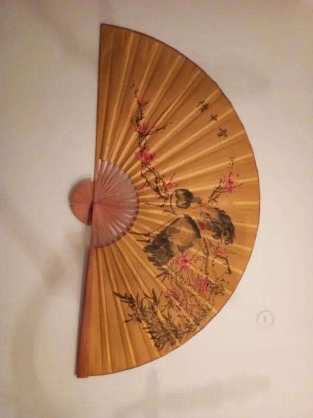 Abanico grande decorativo oriental