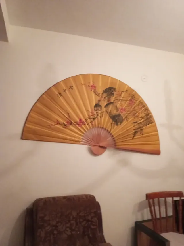 Abanico grande decorativo oriental