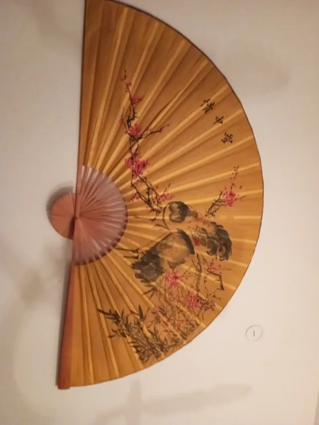 Abanico grande decorativo oriental