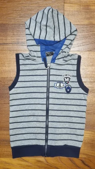 Gilet con cappuccio 7/8 anni
