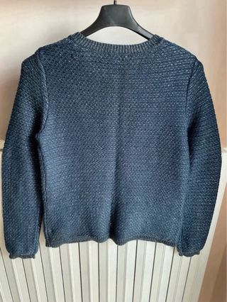 Cardigan Intimissimi blu con lurex argento