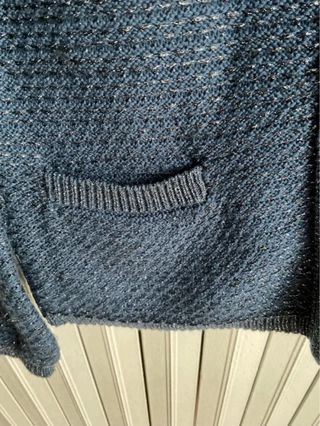 Cardigan Intimissimi blu con lurex argento