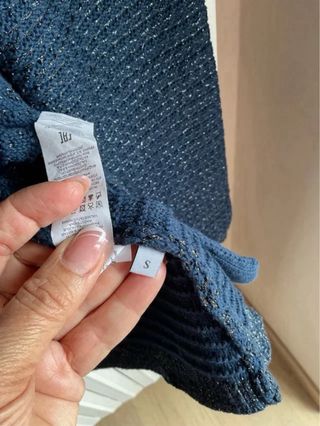 Cardigan Intimissimi blu con lurex argento