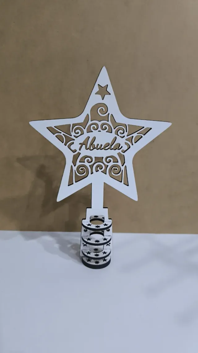 Adorno Estrella árbol de navidad personalizable