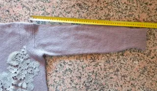 Maglione in Alpaca Grigio/Rosa Taglia S