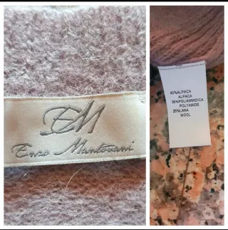 Maglione in Alpaca Grigio/Rosa Taglia S