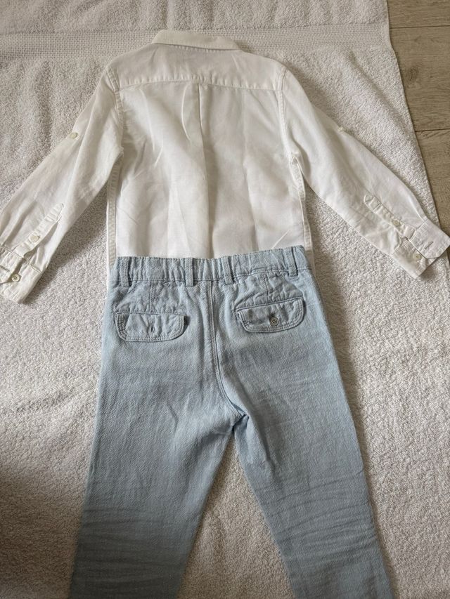 Conjunto lino niño pantalón y camisa T4-5