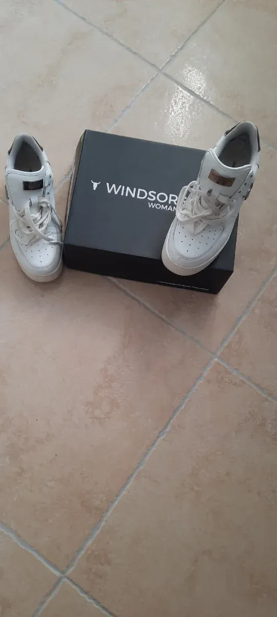 Scarpe Windsor Smith Donna Bianco Oro Tg 39