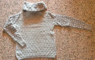 Maglione Dolcevita Misto Lana Grigio