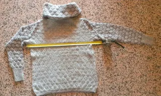 Maglione Dolcevita Misto Lana Grigio