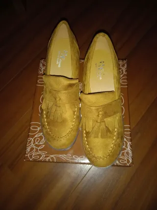 Mocasines mujer camel nuevos