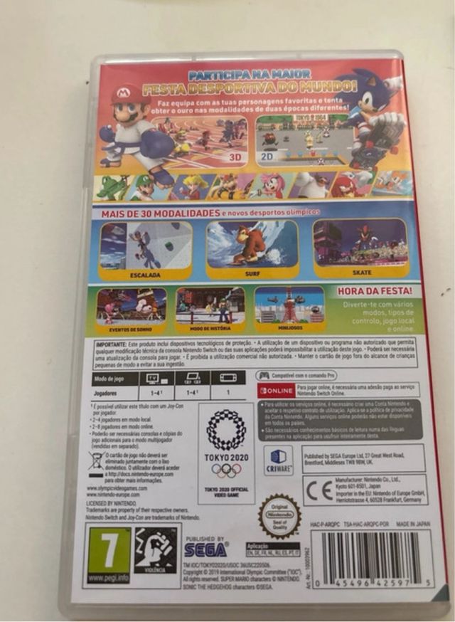 Mario & Sonic Olympic Games Tokyo 2020 Nintendo Sw