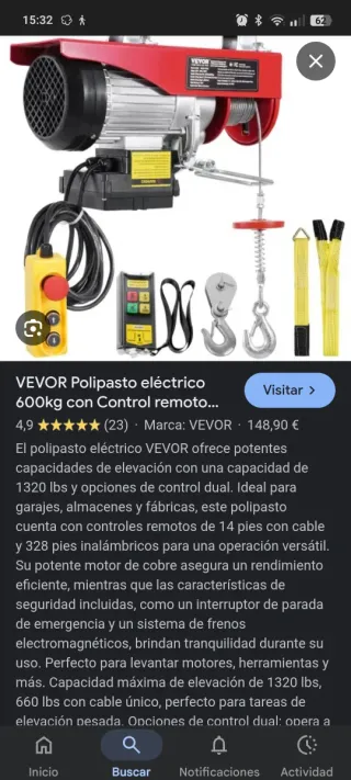 Polipasto eléctrico