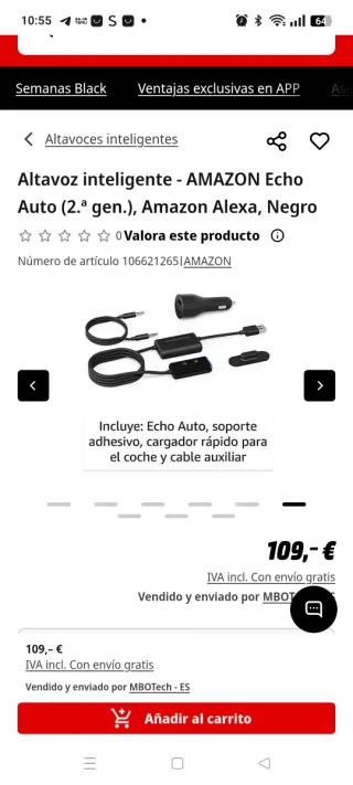 Amazon Echo Auto per auto