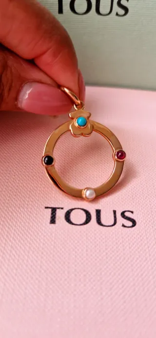 Colgante Tous Vermeil Rosa Multicolor