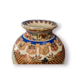 Vaso Decorativo Oriental Flor Bege