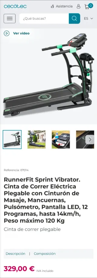 Cinta de Correr Cecotec RunnerFit Sprint