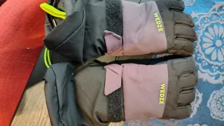 Guantes Kipsta Invierno Niños Negro/Rosa