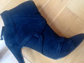 Botines Zara Negros Tacon Mujer