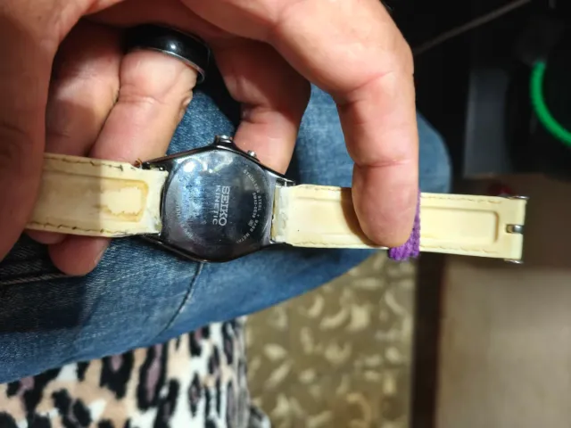 Reloj Seiko Kinetic Negro/Plata