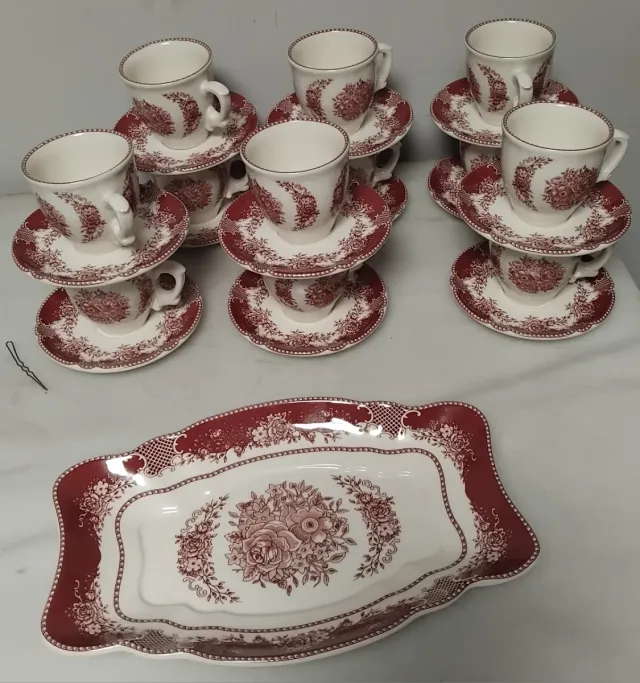 Juego de café La Cartuja porcelana