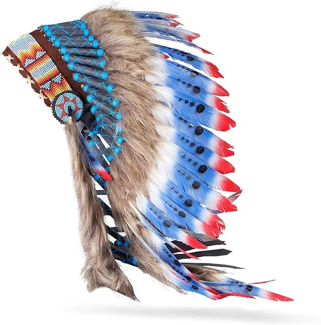 Copricapo Nativi Americani Piume Colorate