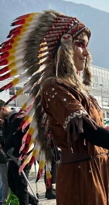 Copricapo Nativi Americani Piume Colorate